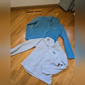 Columbia Set Of 2 Gray & Teal Fleeces